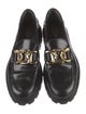 Tod's Patent Leather Chain-Link Accents Loafers