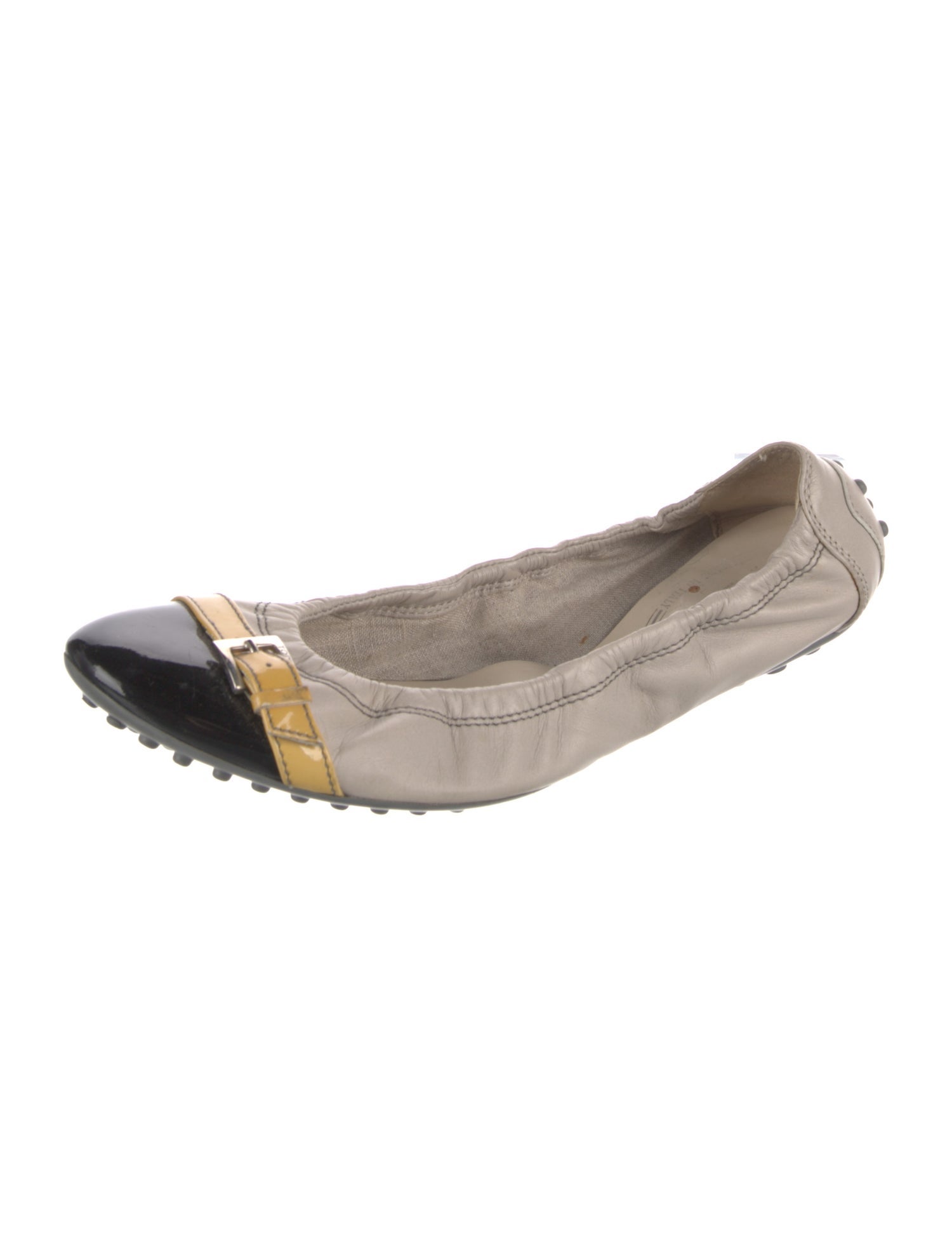 Tod's Leather Colorblock Pattern Ballet Flats