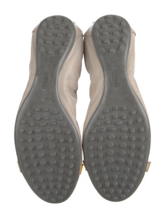 Tod's Leather Colorblock Pattern Ballet Flats