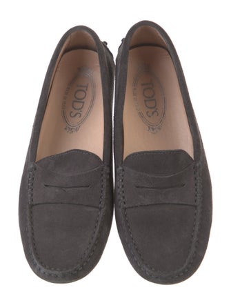 Tod's Suede Whipstitch Trim Loafers