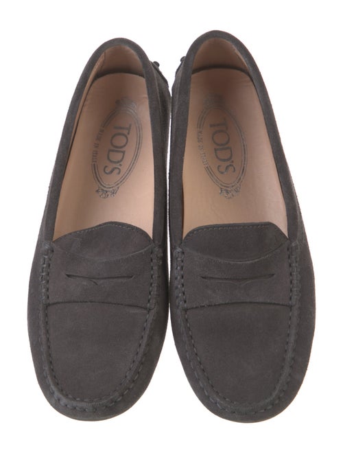 Tod's Suede Whipstitch Trim Loafers