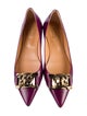 Tod's Leather Chain-Link Accents Ballet Flats