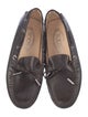 Tod's Leather Bow Accents Loafers