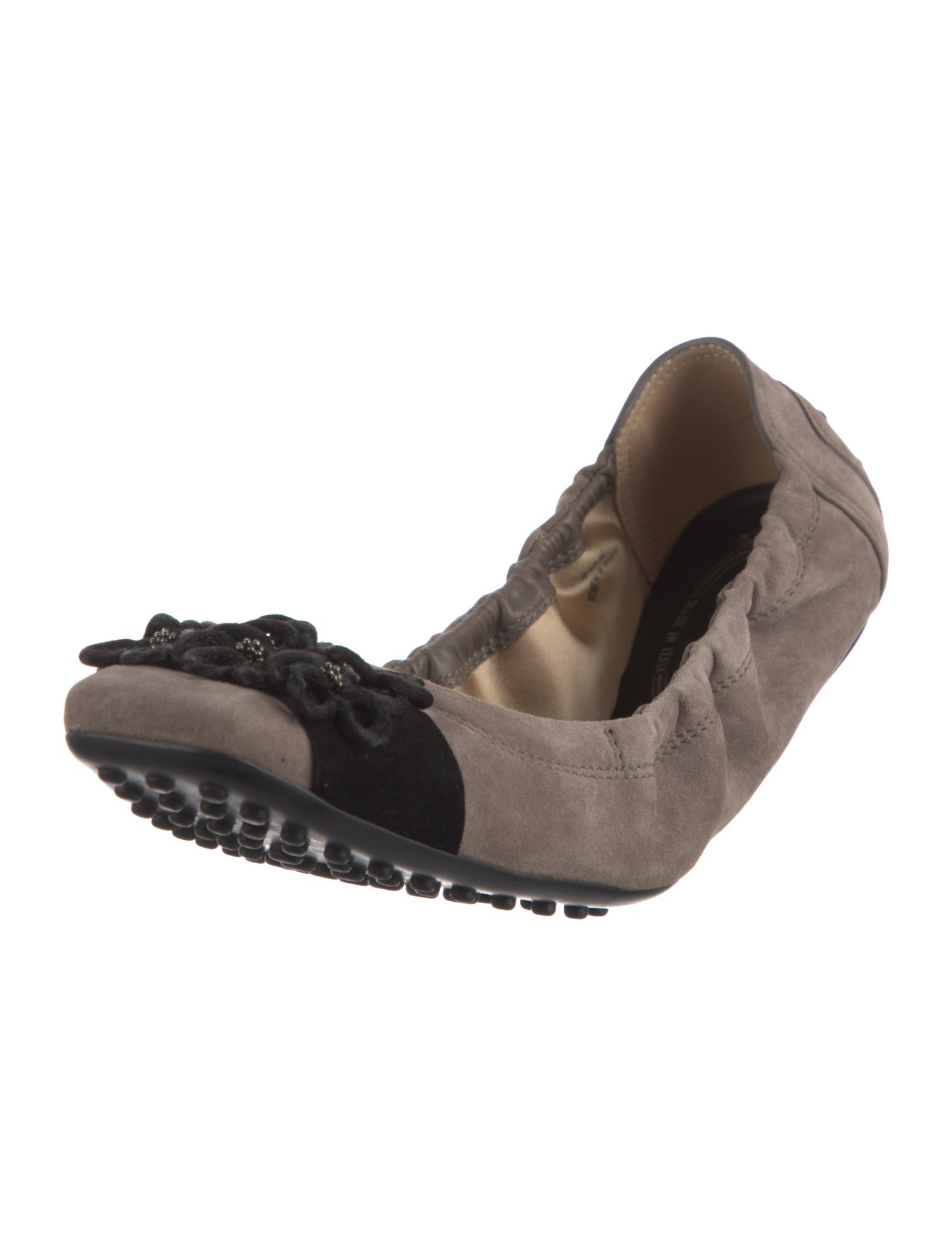 Tod's Suede Colorblock Pattern Loafers