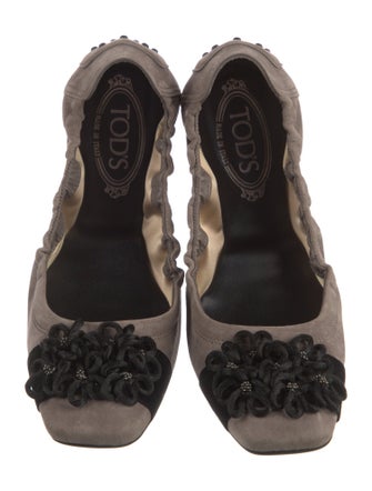 Tod's Suede Colorblock Pattern Loafers