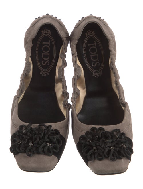 Tod's Suede Colorblock Pattern Loafers