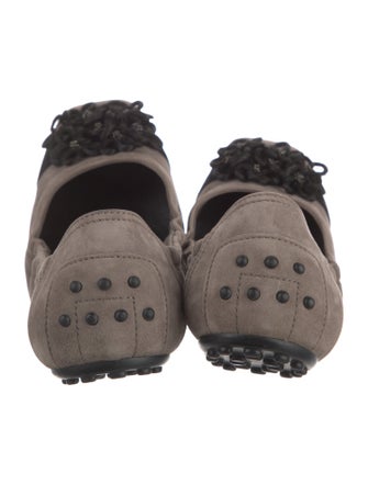 Tod's Suede Colorblock Pattern Loafers