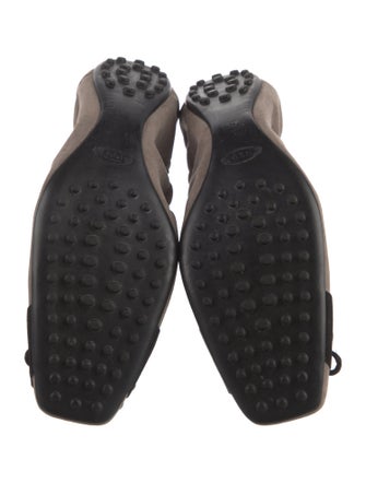 Tod's Suede Colorblock Pattern Loafers