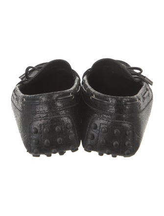 Tod's Leather Bow Accents Loafers