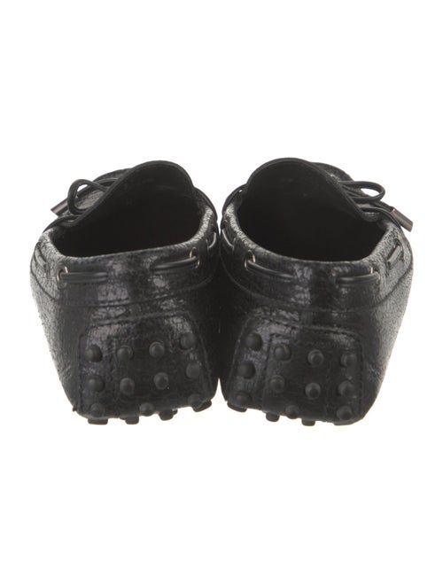 Tod's Leather Bow Accents Loafers
