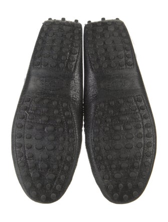 Tod's Leather Bow Accents Loafers