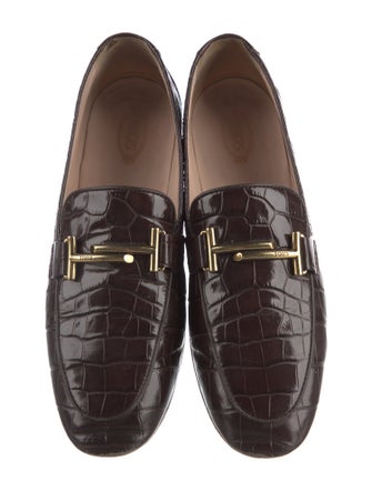 Tod's Embossed Leather Loafers