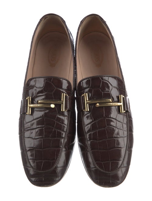 Tod's Embossed Leather Loafers