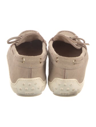 Tod's Suede Bow Accents Loafers