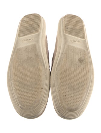 Tod's Suede Bow Accents Loafers