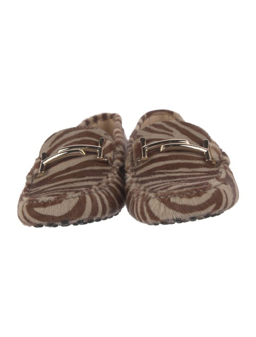 Tod's Ponyhair Animal Print Loafers