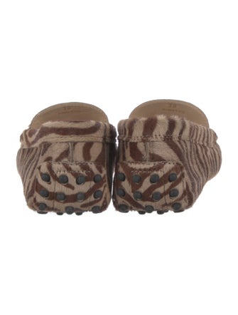Tod's Ponyhair Animal Print Loafers