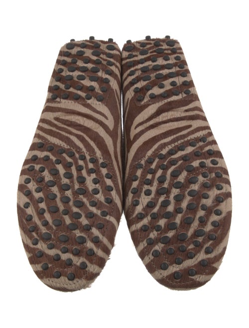 Tod's Ponyhair Animal Print Loafers