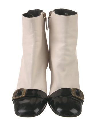 Tod's Leather Colorblock Pattern Boots