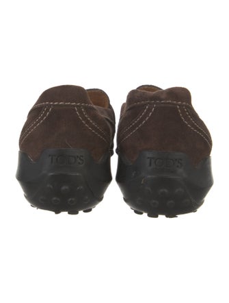 Tod's Suede Whipstitch Trim Loafers