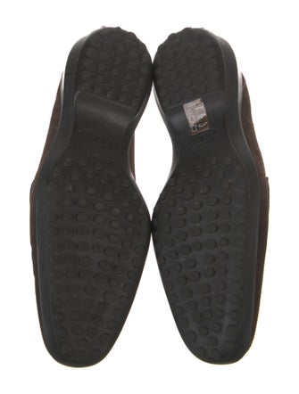 Tod's Suede Whipstitch Trim Loafers