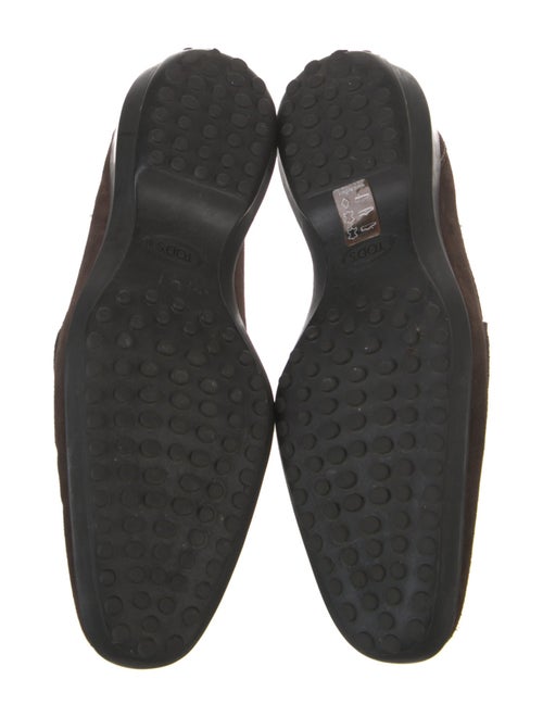 Tod's Suede Whipstitch Trim Loafers