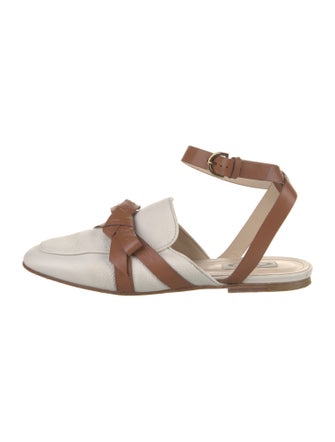 Tod's Leather Colorblock Pattern Mules