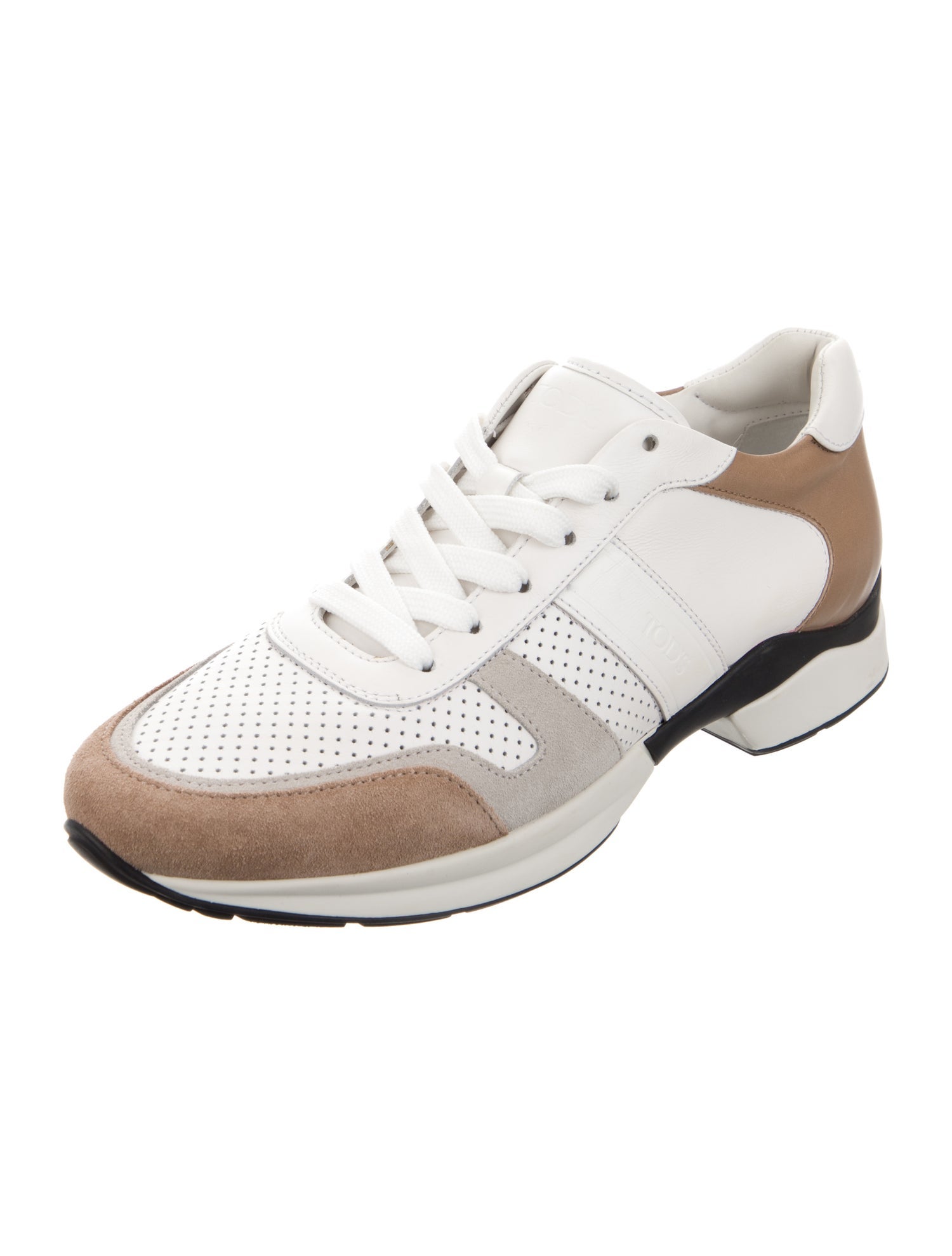 Tod's Leather Colorblock Pattern Sneakers