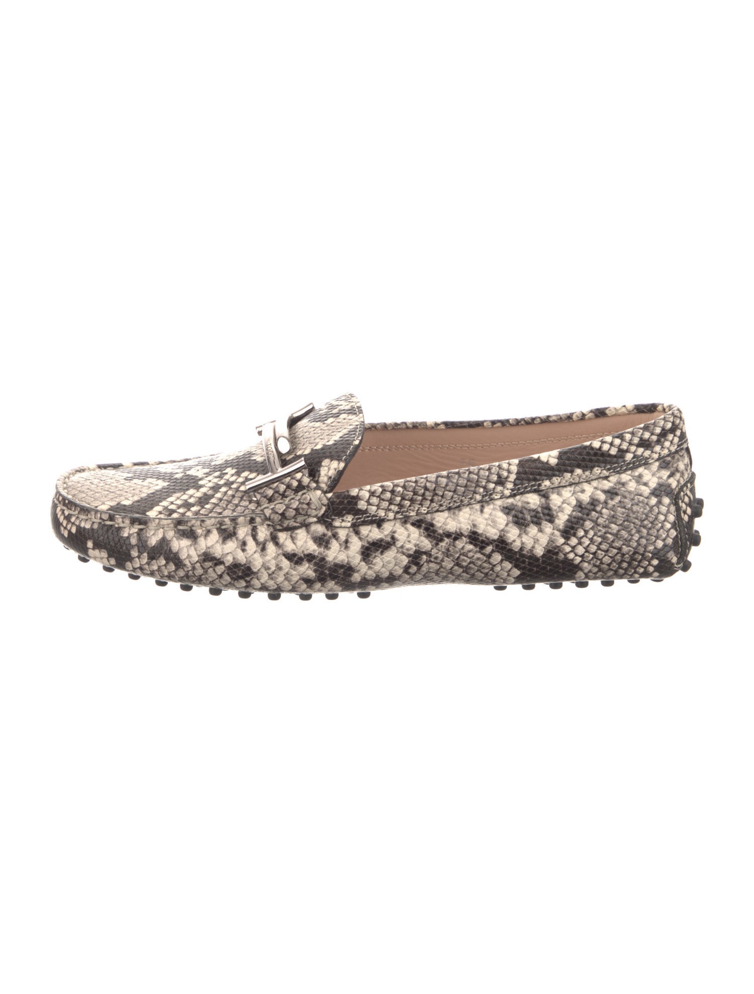 Tod's Snakeskin Animal Print Loafers