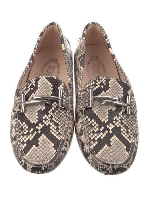 Tod's Snakeskin Animal Print Loafers