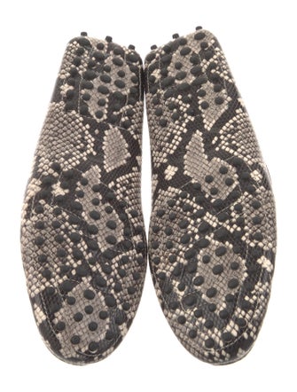 Tod's Snakeskin Animal Print Loafers