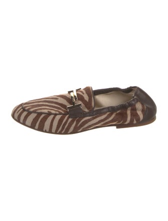 Tod's Ponyhair Animal Print Loafers