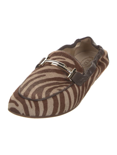 Tod's Ponyhair Animal Print Loafers