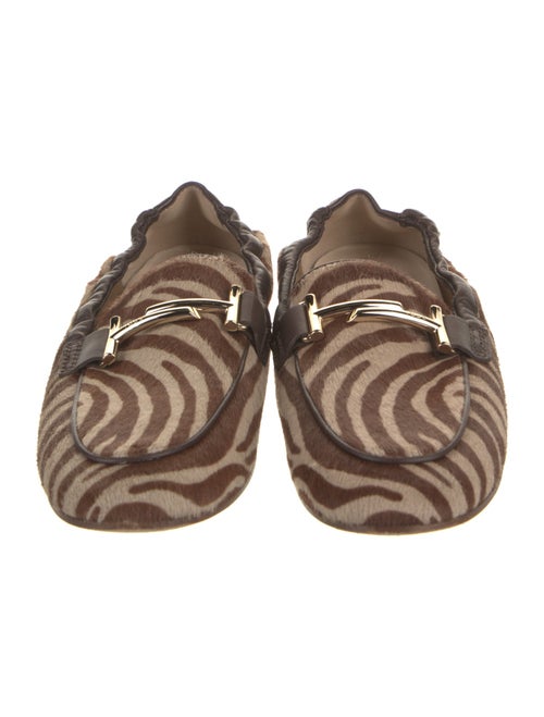 Tod's Ponyhair Animal Print Loafers