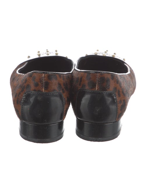 Tod's Patent Leather Animal Print Flats