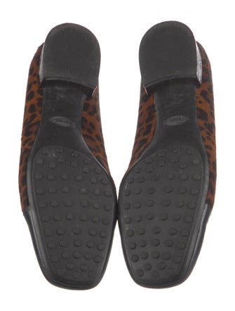Tod's Patent Leather Animal Print Flats