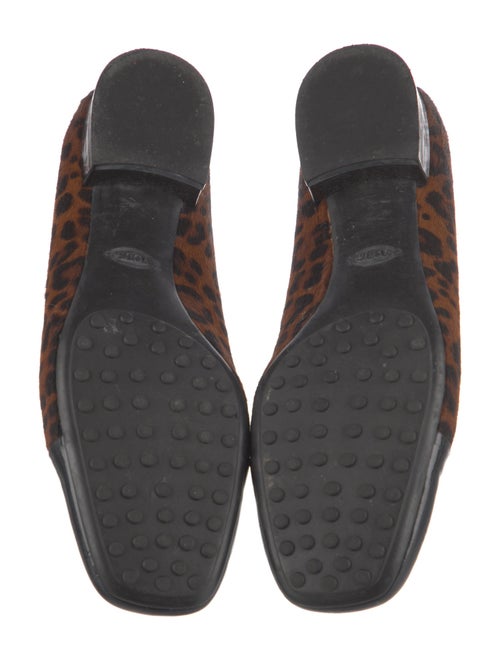 Tod's Patent Leather Animal Print Flats