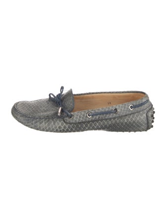 Tod's Snakeskin Animal Print Loafers
