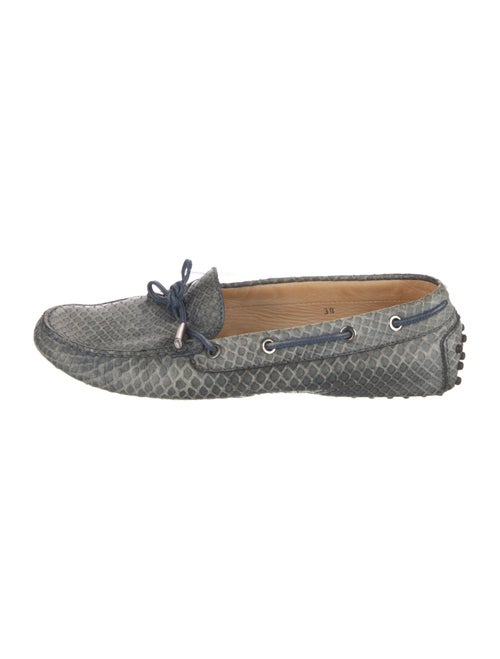 Tod's Snakeskin Animal Print Loafers