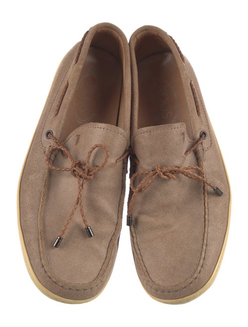 Tod's Suede Bow Accents Boat Shoes