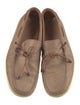Tod's Suede Bow Accents Boat Shoes