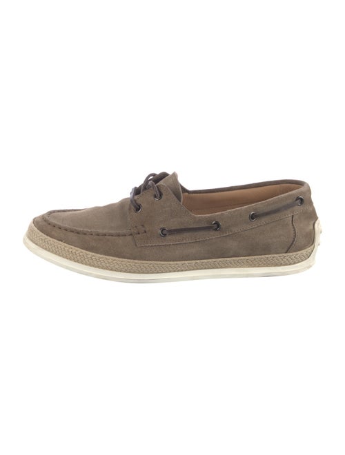 Tod's Suede Bow Accents Boat Shoes