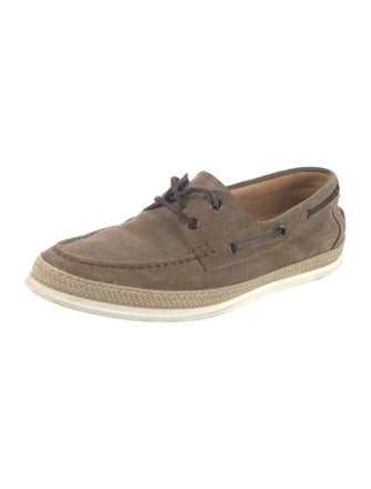 Tod's Suede Bow Accents Boat Shoes