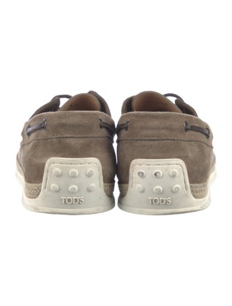 Tod's Suede Bow Accents Boat Shoes