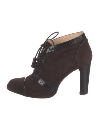 Tod's Suede Tassel Accents Lace-Up Boots