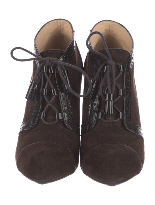 Tod's Suede Tassel Accents Lace-Up Boots