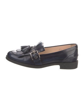 Tod's Leather Tassel Accents Loafers