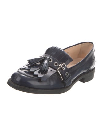 Tod's Leather Tassel Accents Loafers