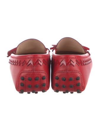 Tod's Leather Lasercut Accents Loafers