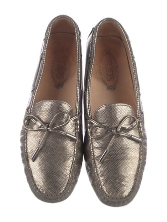 Tod's Leather Animal Print Loafers
